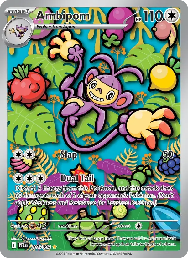 Ambipom - 107/130 - Phantasmal Flames