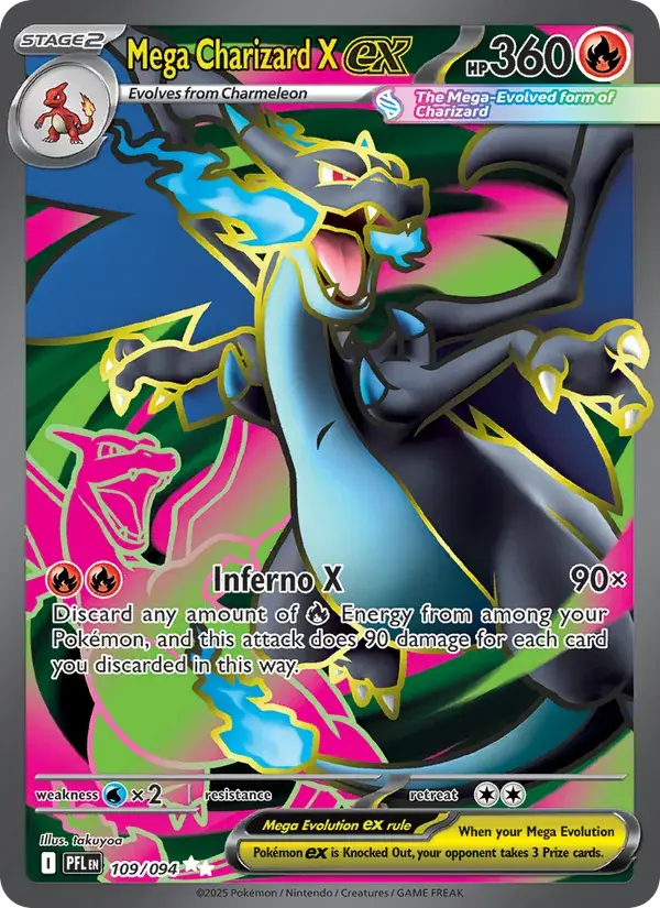 Mega Charizard X ex - 109/130 - Phantasmal Flames