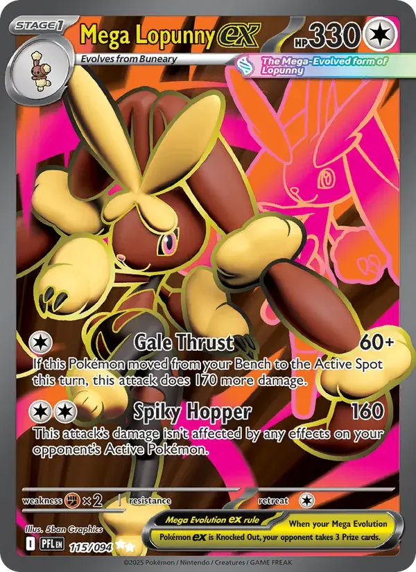 Mega Lopunny ex - 115/130 - Phantasmal Flames