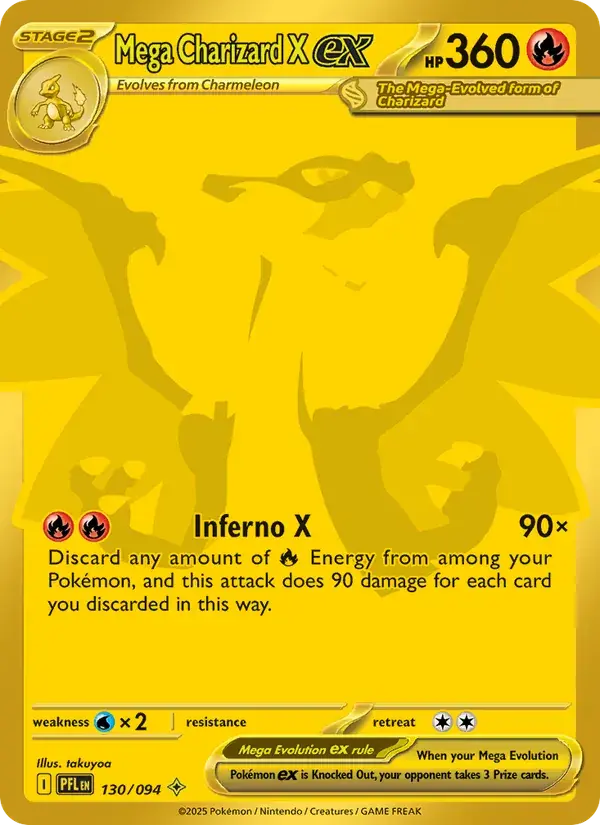 Mega Charizard X ex - 130/130 - Phantasmal Flames