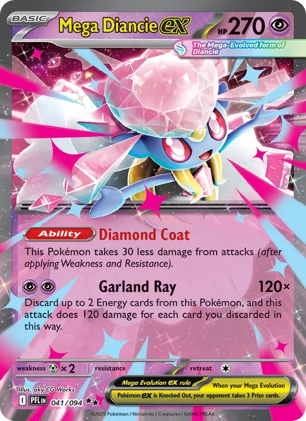 Mega Diancie ex - 041/130 - Phantasmal Flames