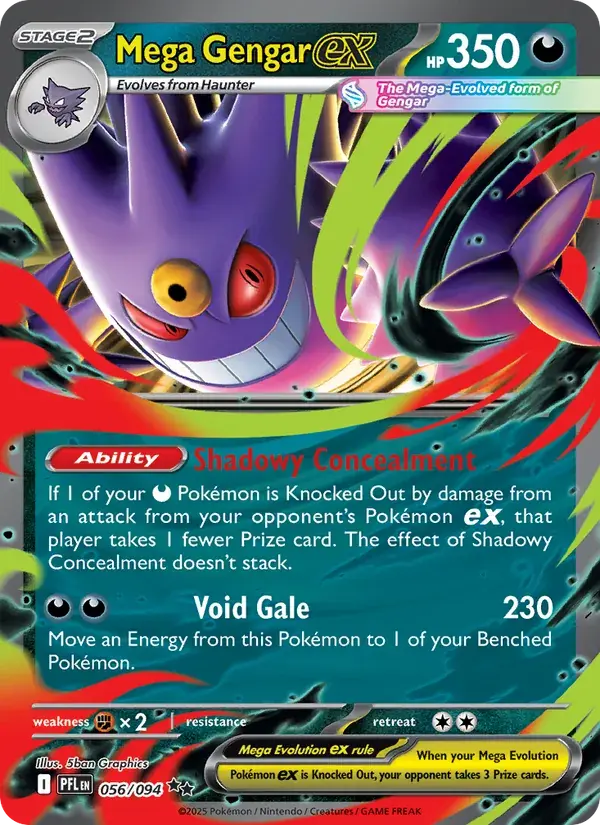 Mega Gengar ex - 056/130 - Phantasmal Flames