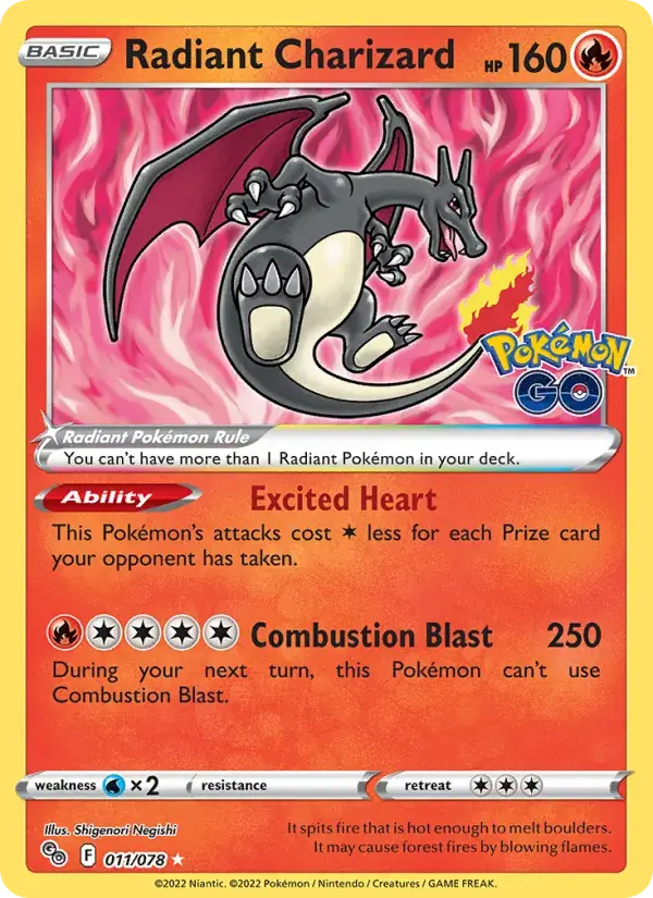 Radiant Charizard - 011/088 - Pokémon GO