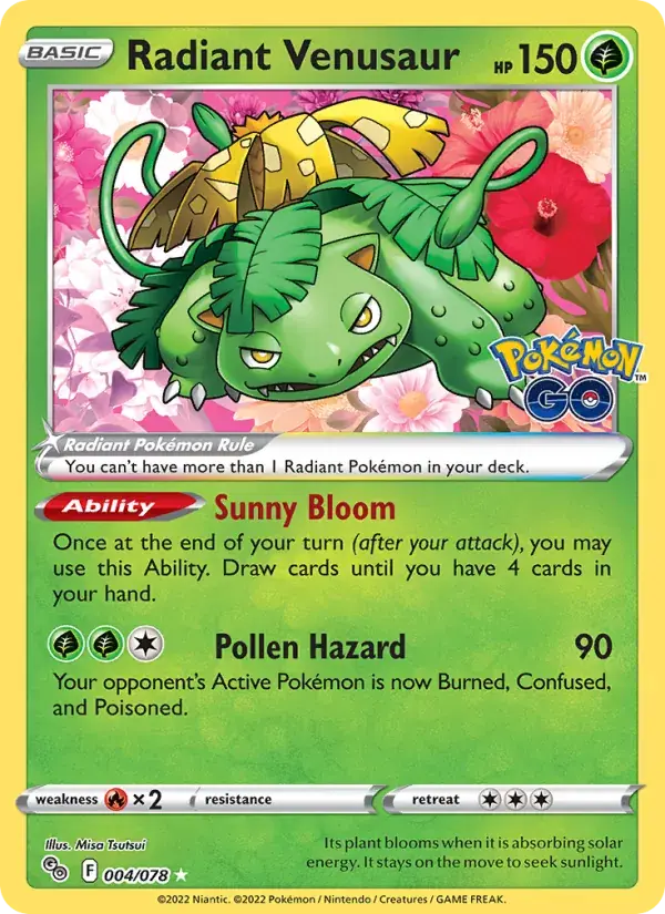 Radiant Venusaur - 004/088 - Pokémon GO