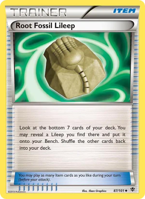Root Fossil Lileep - 87/105 - Plasma Blast