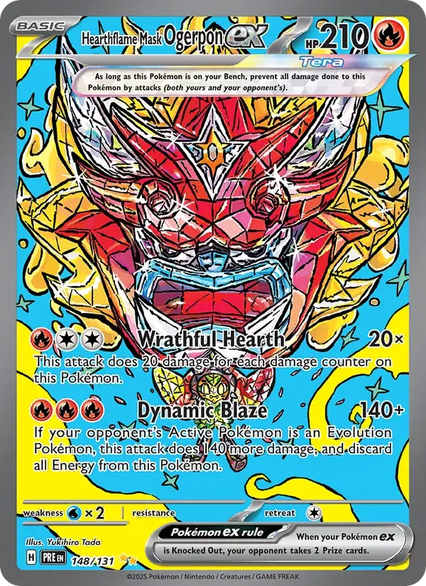 Hearthflame Mask Ogerpon ex - 148/180 - Prismatic Evolutions