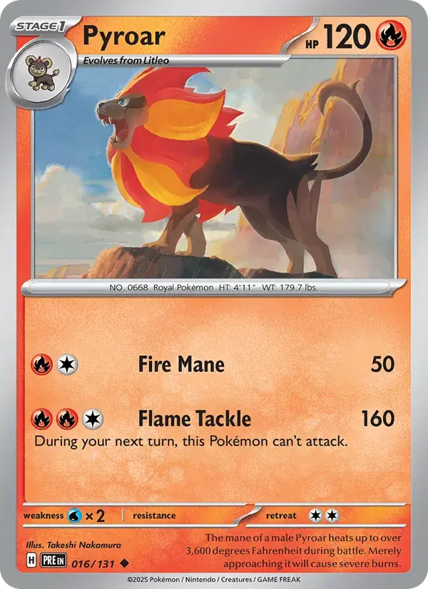Pyroar - 016/180 - Prismatic Evolutions