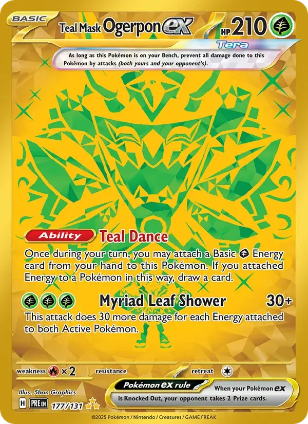Teal Mask Ogerpon ex - 177/180 - Prismatic Evolutions