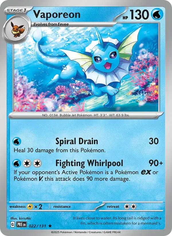 Vaporeon - 022/180 - Prismatic Evolutions