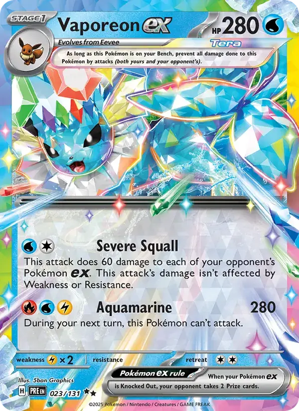 Vaporeon ex - 023/180 - Prismatic Evolutions
