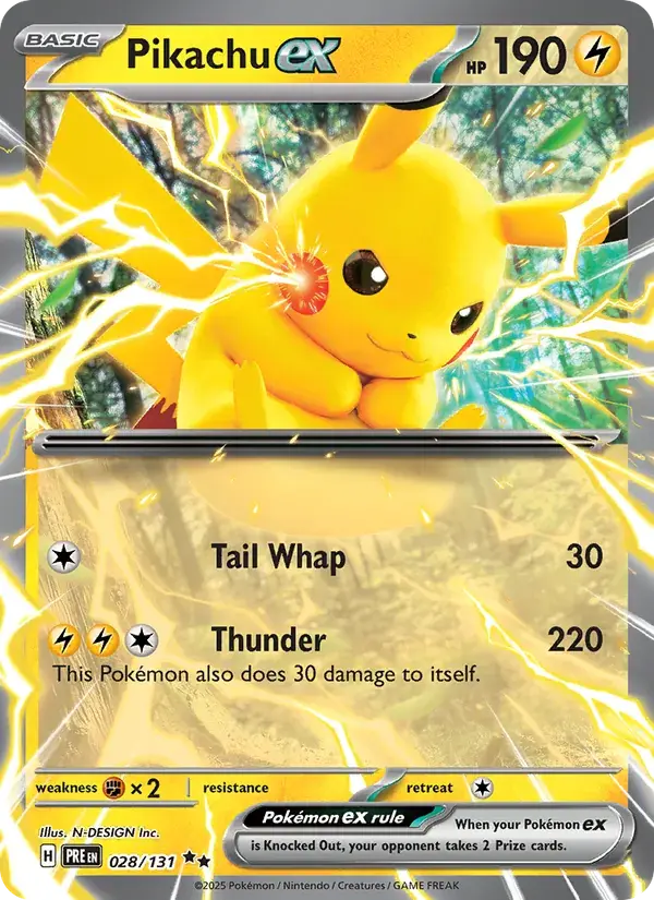 Pikachu ex - 028/180 - Prismatic Evolutions