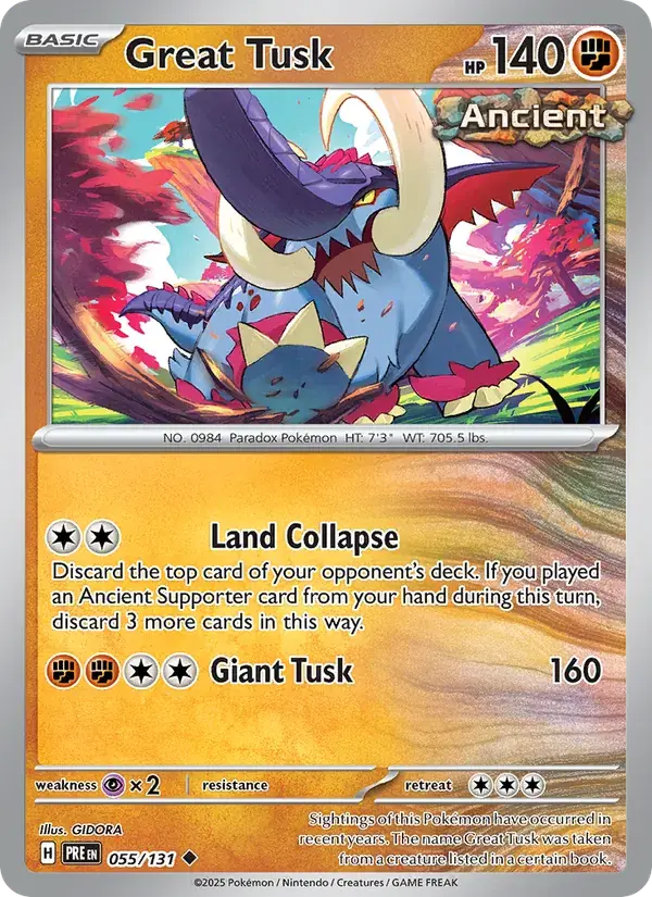 Great Tusk - 055/180 - Prismatic Evolutions