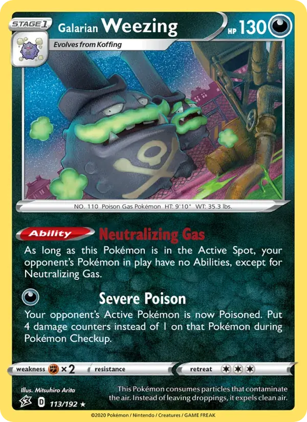 Galarian Weezing - 113/209 - Rebel Clash
