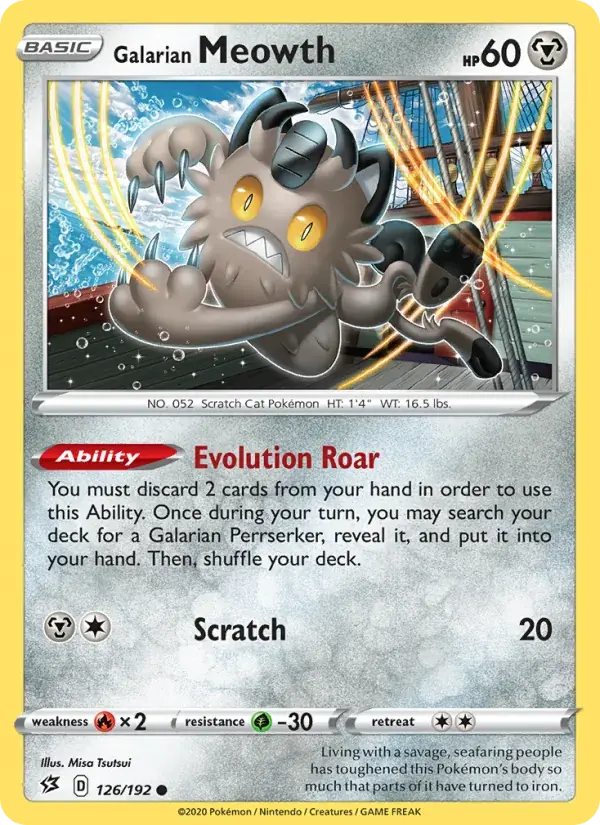 Galarian Meowth - 126/209 - Rebel Clash