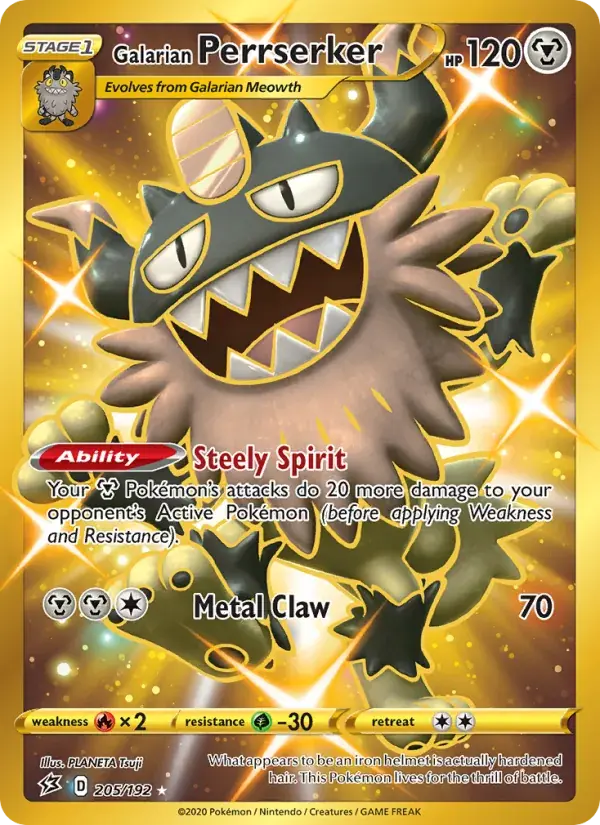 Galarian Perrserker - 205/209 - Rebel Clash