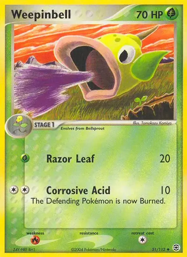 Weepinbell - 51/116 - FireRed & LeafGreen