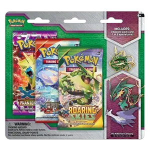 Roaring Skies: Mega Rayquaza Pin 3-Pack Blister