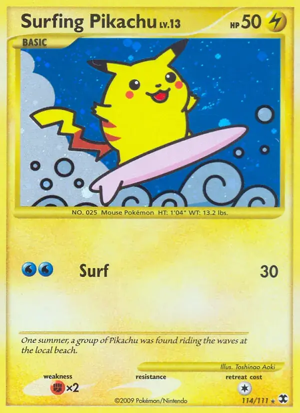 Surfing Pikachu - 114/120 - Rising Rivals