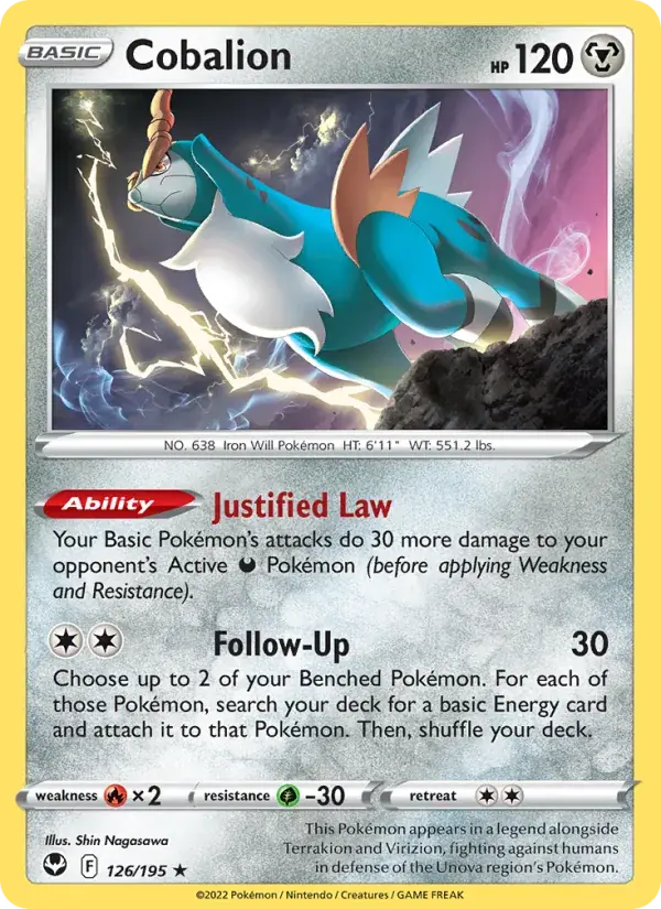 Cobalion - 126/215 - Silver Tempest