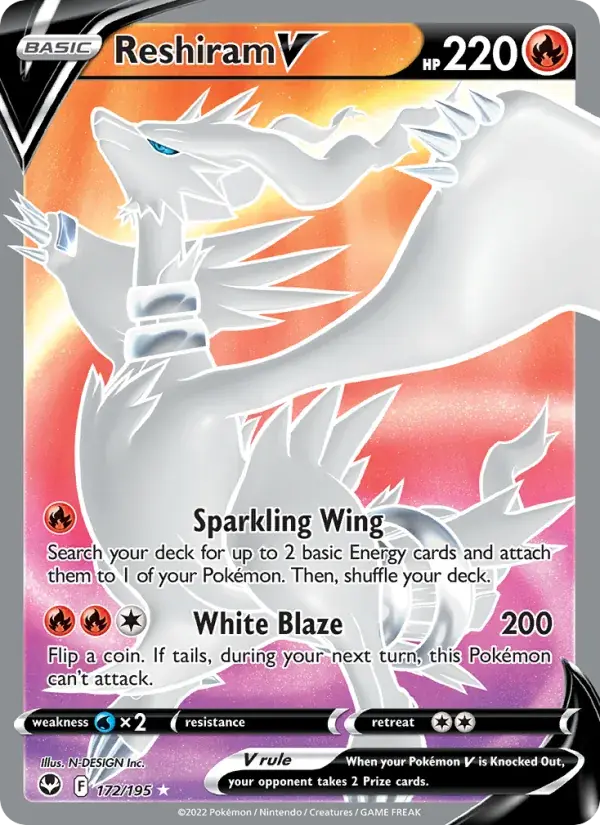 Reshiram V - 172/215 - Silver Tempest