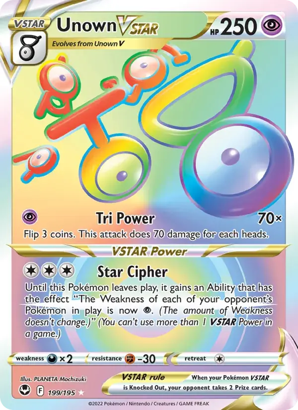Unown VSTAR - 199/215 - Silver Tempest