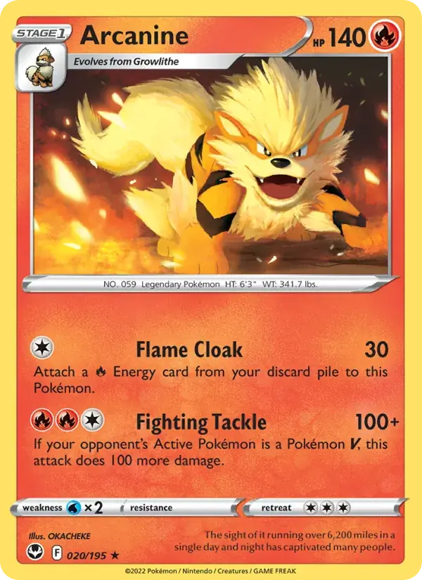 Arcanine - 020/215 - Silver Tempest