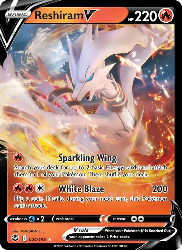 Reshiram V - 024/215 - Silver Tempest