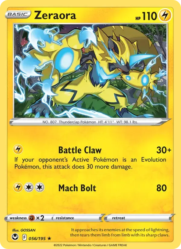 Zeraora - 056/215 - Silver Tempest