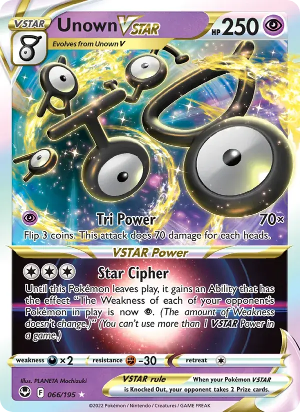 Unown VSTAR - 066/215 - Silver Tempest