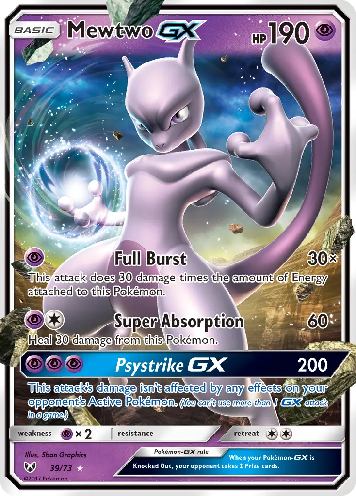 Mewtwo GX - 39/78 - Légendes Brillantes