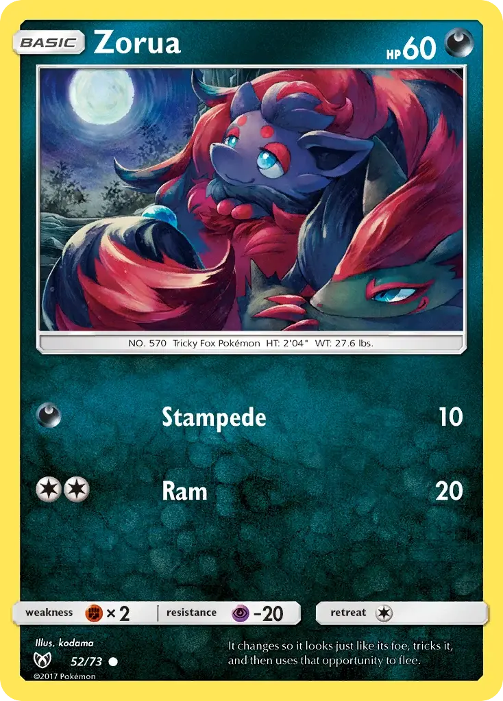 Zorua - 52/78 - Légendes Brillantes