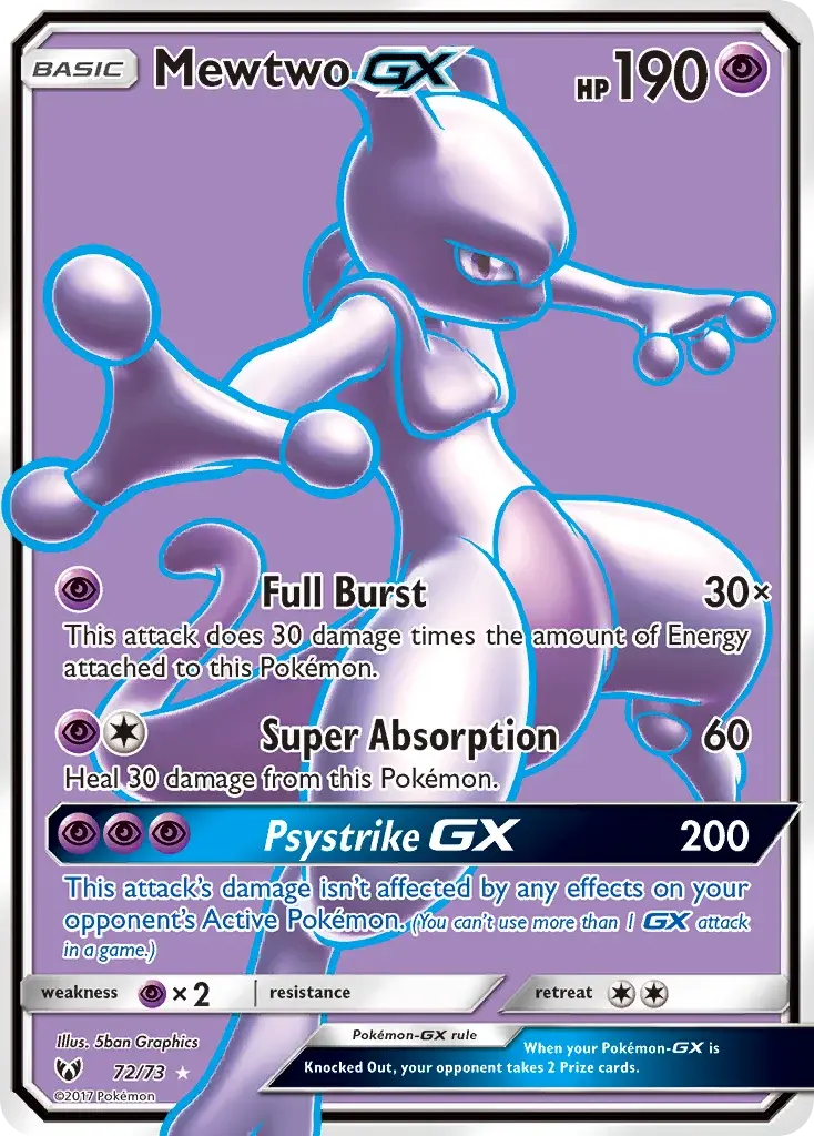 Mewtwo GX - 72/78 - Légendes Brillantes
