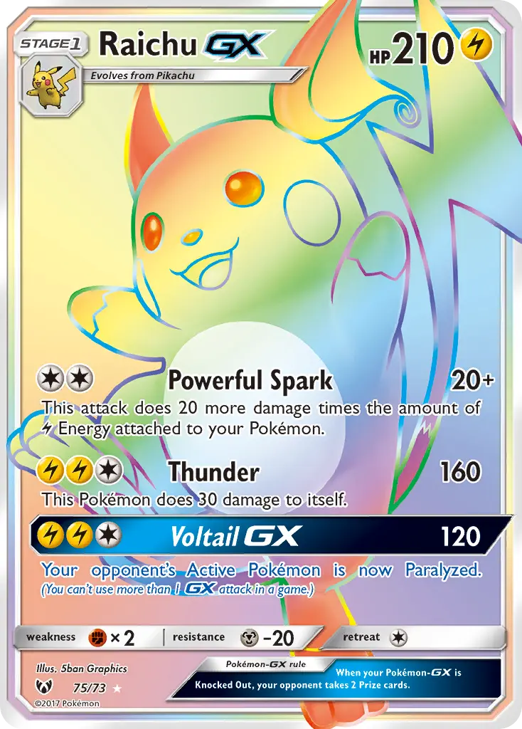 Raichu GX - 75/78 - Légendes Brillantes