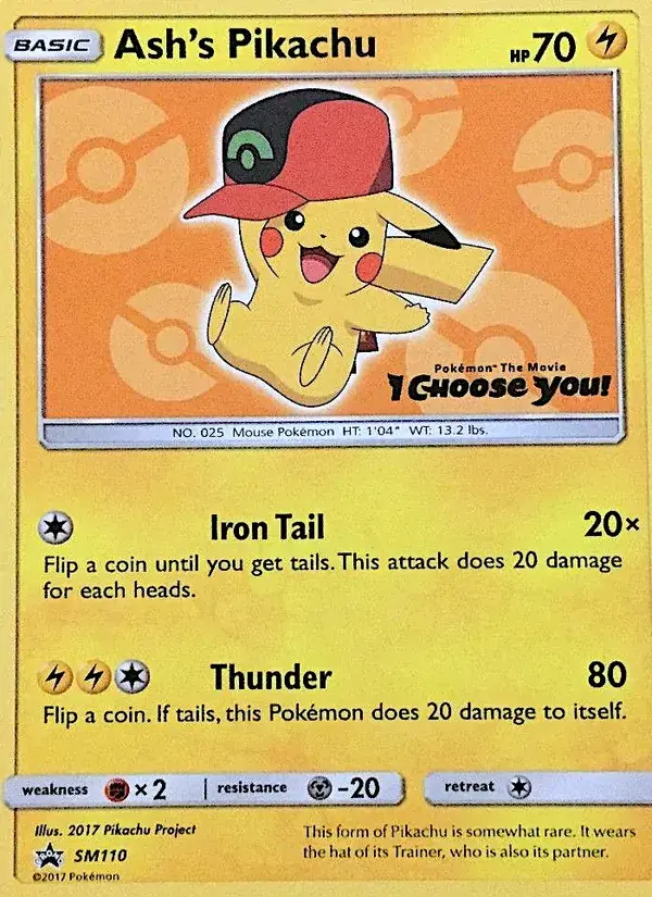 Pikachu de Sacha - SM110/248 - Promo SM