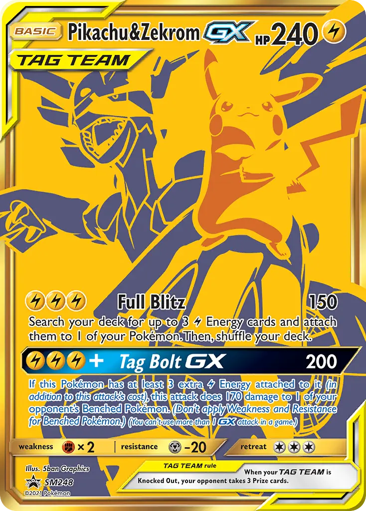 Pikachu et Zekrom GX - SM248/248 - Promo SM