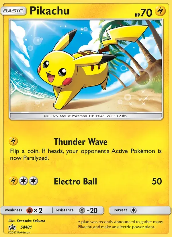 Pikachu - SM81/248 - Promo SM