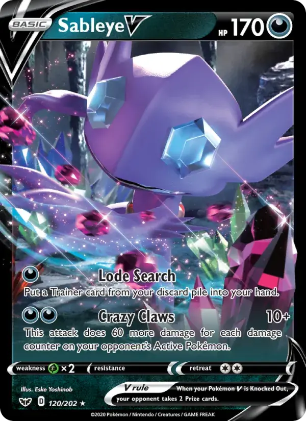 Sableye V - 120/216 - Sword & Shield