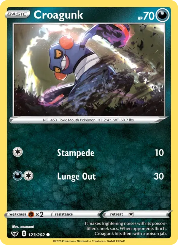 Croagunk - 123/216 - Sword & Shield