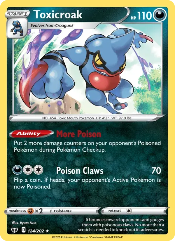 Toxicroak - 124/216 - Sword & Shield