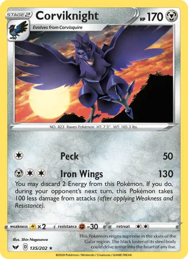 Corviknight - 135/216 - Sword & Shield