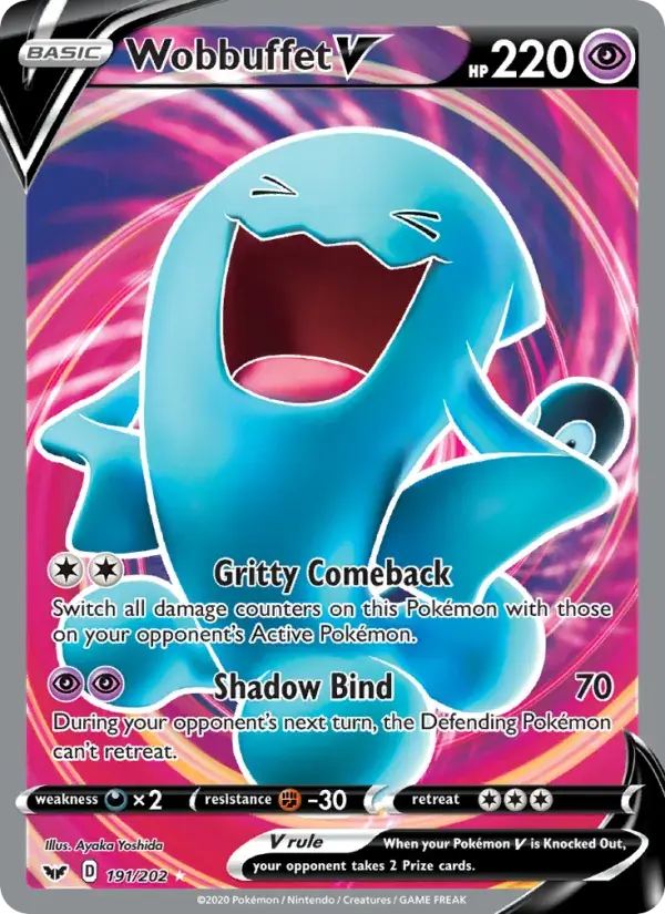 Wobbuffet V - 191/216 - Sword & Shield
