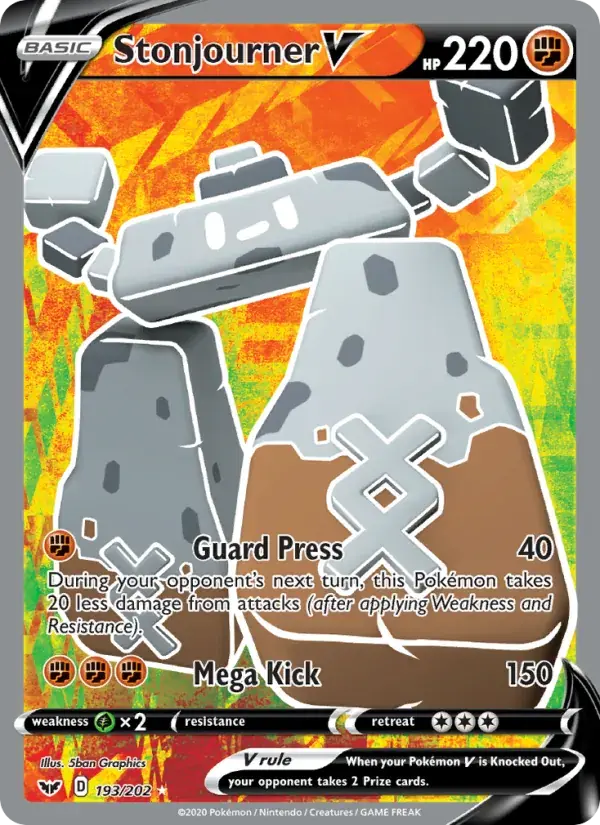 Stonjourner V - 193/216 - Sword & Shield