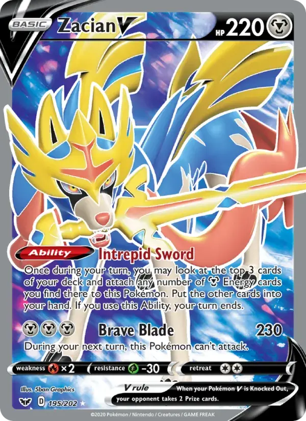 Zacian V - 195/216 - Sword & Shield