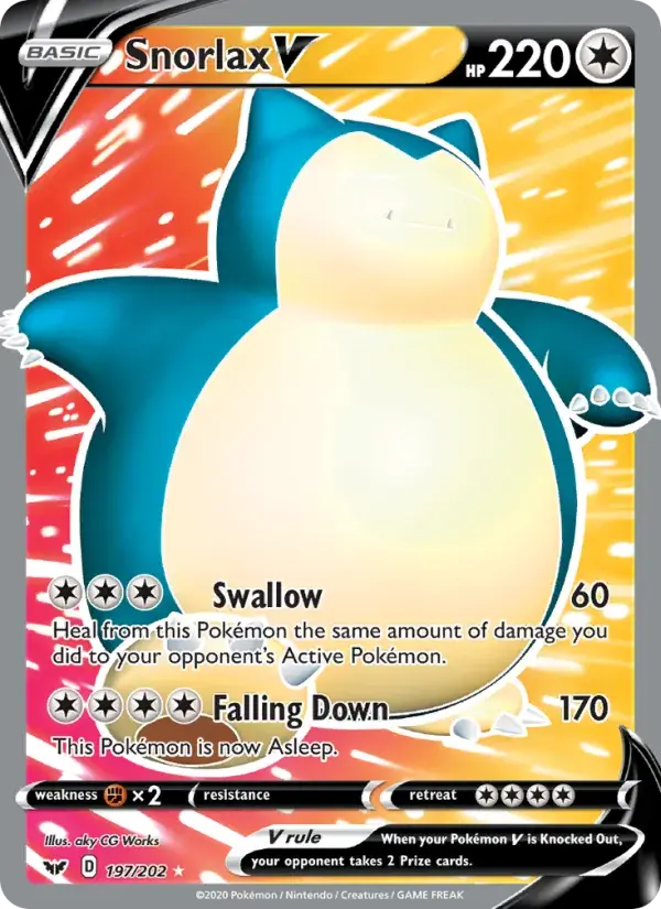 Snorlax V - 197/216 - Sword & Shield