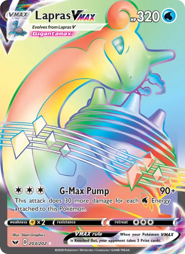 Lapras VMAX - 203/216 - Sword & Shield