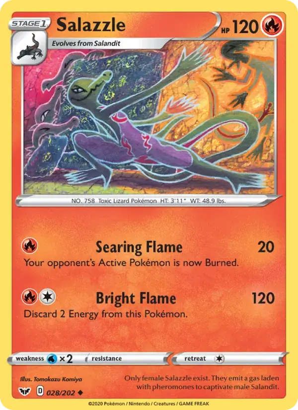 Salazzle - 28/216 - Sword & Shield