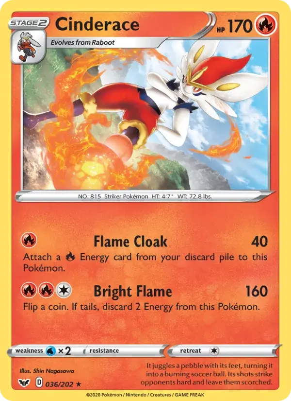 Cinderace - 36/216 - Sword & Shield