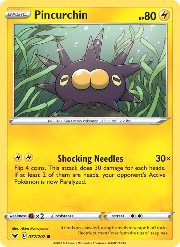 Pincurchin - 77/216 - Sword & Shield