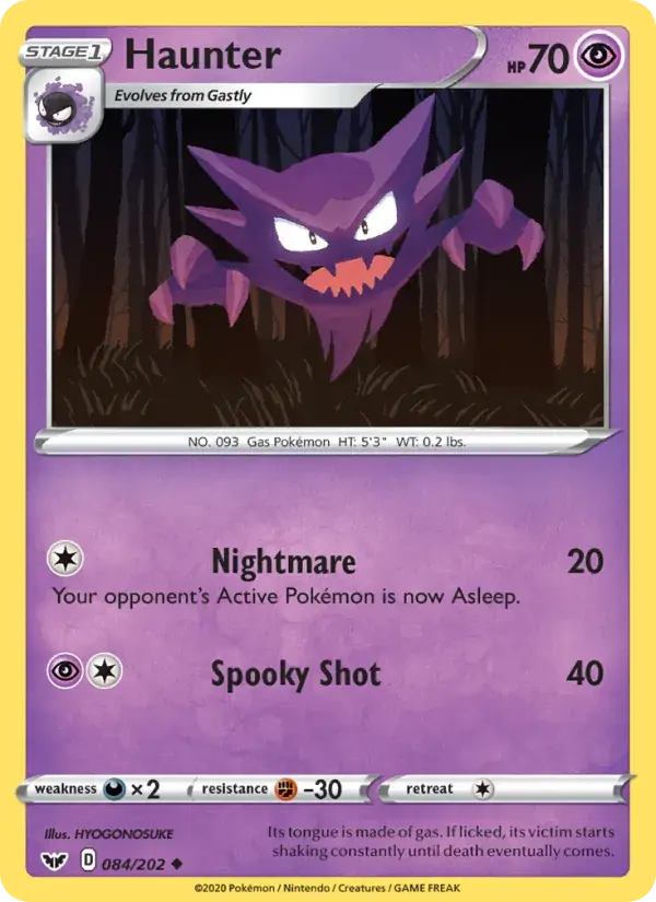 Haunter - 84/216 - Sword & Shield