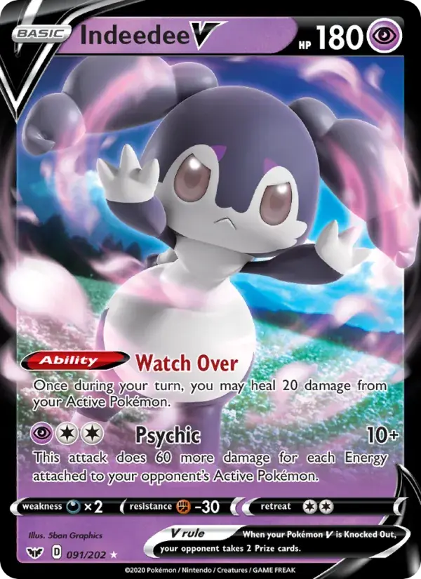 Indeedee V - 91/216 - Sword & Shield